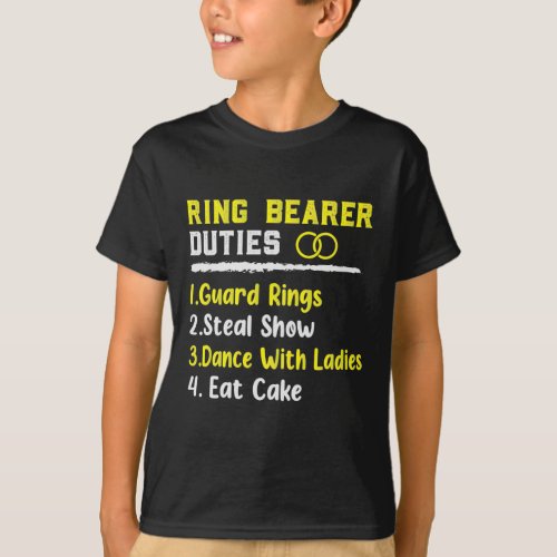 funny ring bearer duties word art Wedding T_Shirt