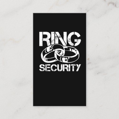 Funny Ring Security Marriage Ring Bearer Business Card