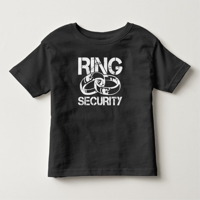 Funny Ring Security Marriage Ring Bearer Toddler T-shirt (Front)