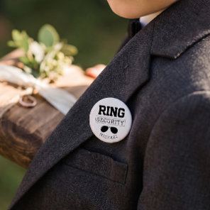 Funny Ring Security Wedding Favor Kid Button