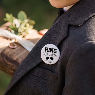 Funny Ring Security Wedding Favor Kid Button