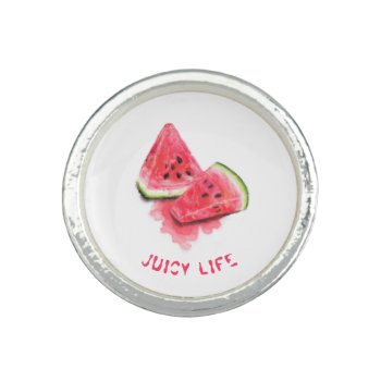 Funny Ring With Sweet Juicy Watermelon Pieces by Migned at Zazzle