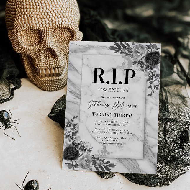 Funny RIP 20s 30th Birthday Invitation (Creator Uploaded)