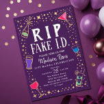 Funny RIP Fake ID 21st Birthday Invitation<br><div class="desc">Celebrate with this Funny RIP Fake ID 21st Birthday. This Design features faux gold foil of various drinks in jewel tone colors and starsYou can customize this further by clicking on the "PERSONALIZE" button. Matching Items in our shop for a complete party theme.</div>