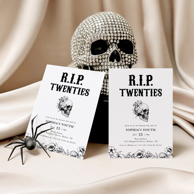 Funny RIP Twenties 30th Birthday Invitation (Creator Uploaded)