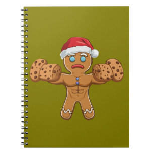 Funny Ripped Gingerbread Man Christmas Notebook