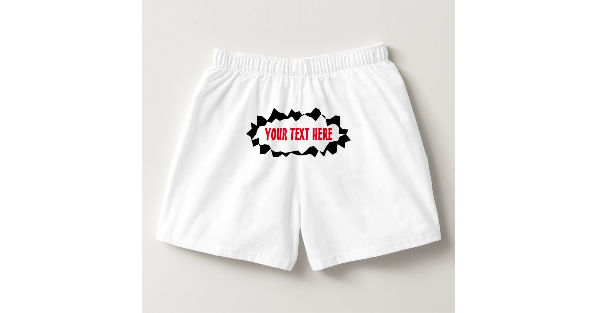 Afkorten D.w.z ring Funny ripped hole boxer shorts for men | Zazzle