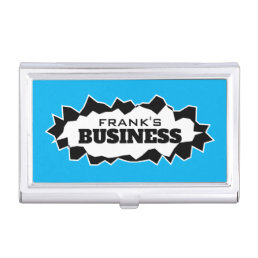 Funny ripped hole custom business card case