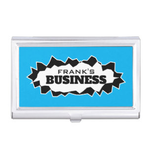Funny ripped hole custom business card case