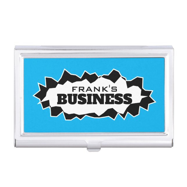 Funny ripped hole custom business card case (Front)
