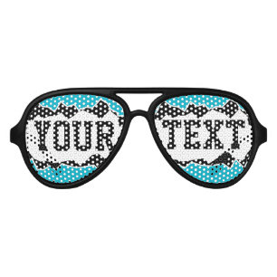 Funny ripped hole custom text party shades