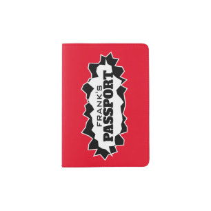Funny ripped hole personalized custom color passport holder