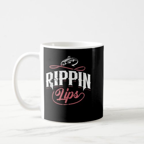 Funny Rippin Lips Bass Pro Fishing Gift Men Women  Coffee Mug