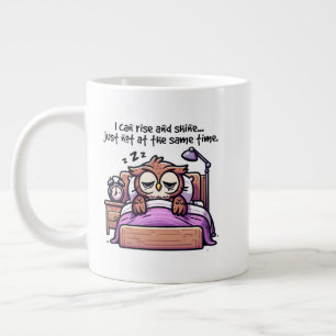Funny rise shine word art giant coffee mug