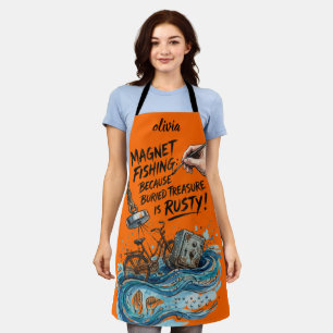  Funny River Detective "Rusty Trash" Hand-Painted  Apron