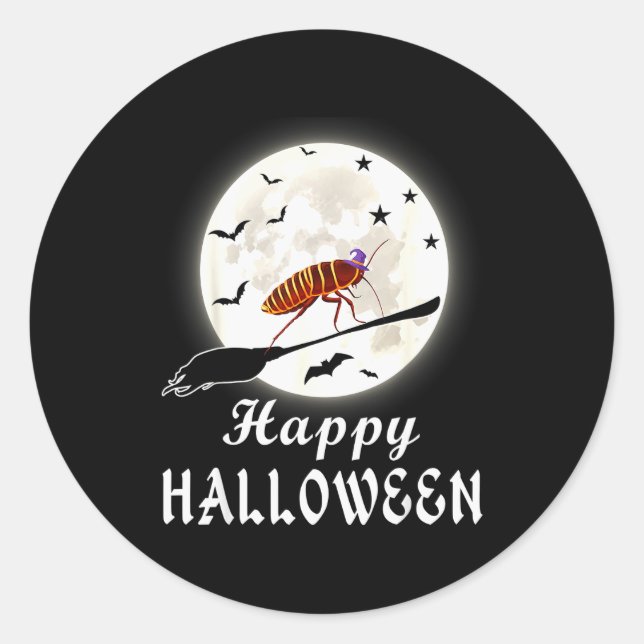 Funny Roach Halloween Costume For Roach Lover  Classic Round Sticker (Front)