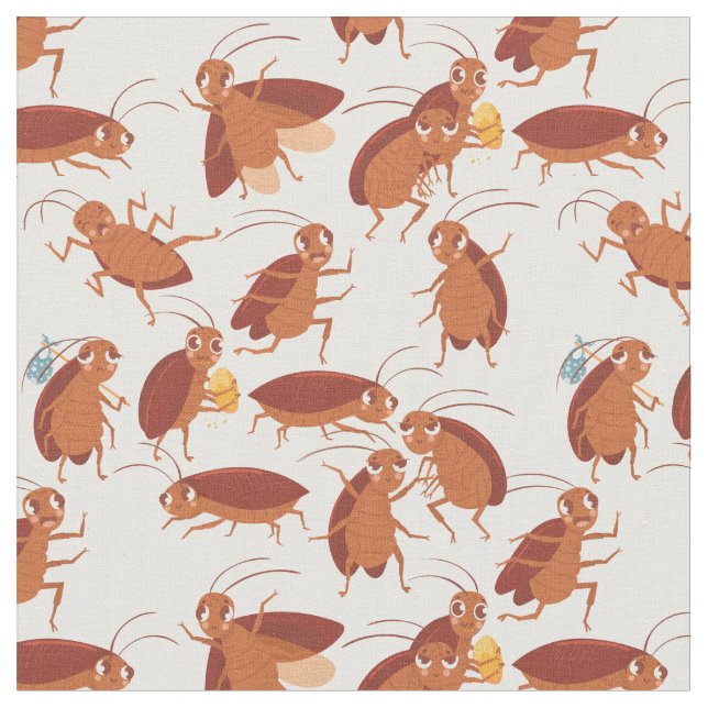 funny roaches insect cockroach bug fabric (Close Up)