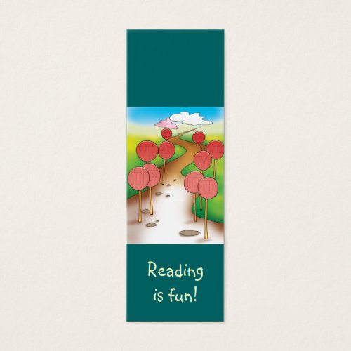 Funny road bookmark business card
