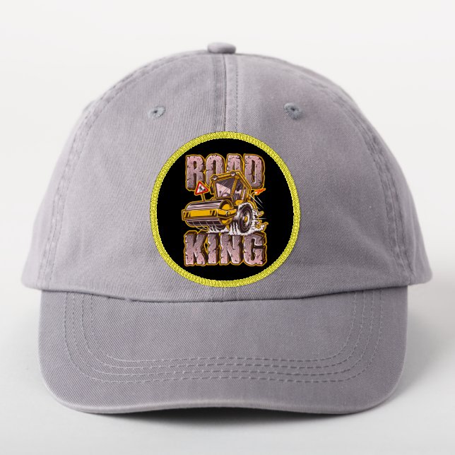 Funny Road King Construction Compactor Operator Patch (On Headwear)