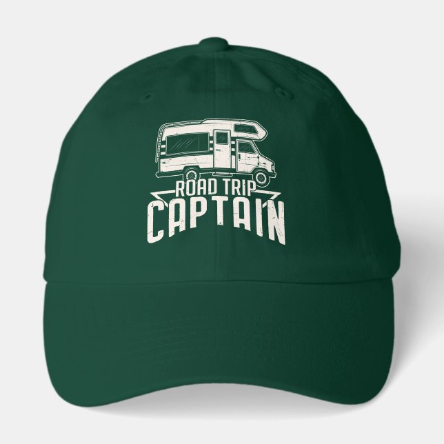 Funny road trip Captain word art  Hat (Front)