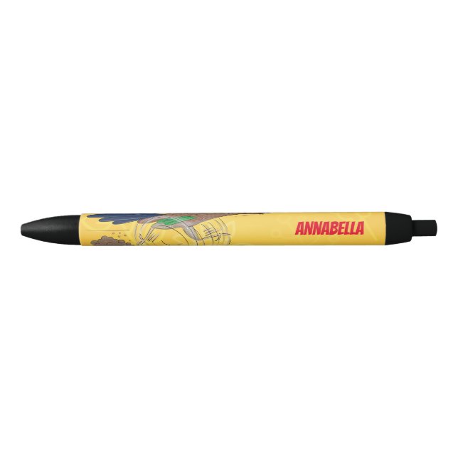 Funny roadrunner bird cartoon illustration pen (Front)