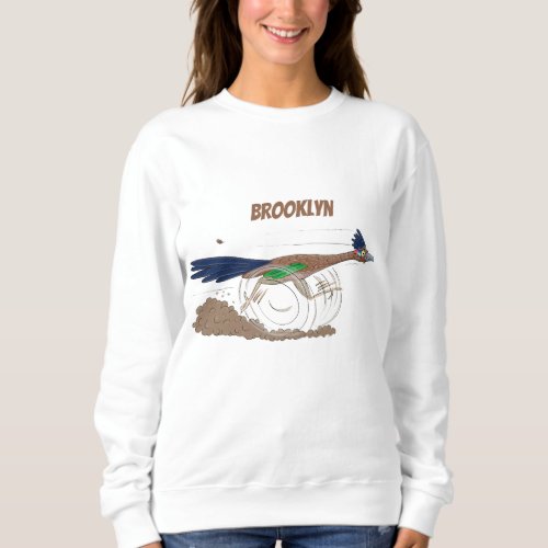 Funny roadrunner bird cartoon illustration sweatshirt