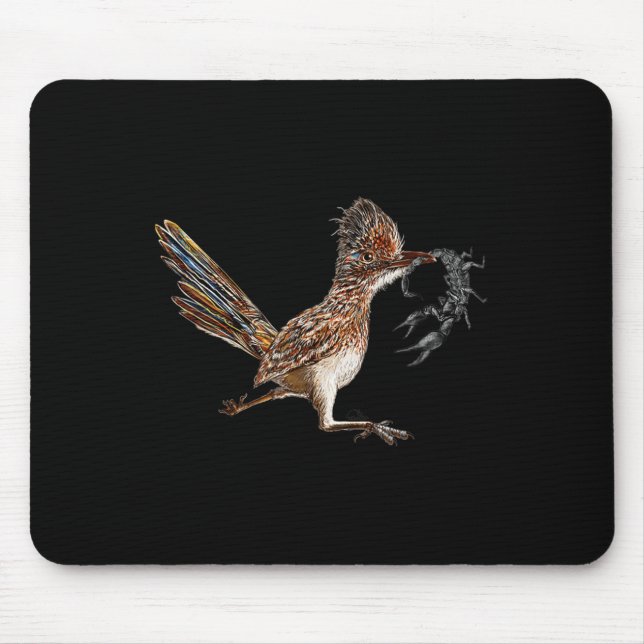Funny Roadrunner Scorpion Road Runner Bird Hunter  Mouse Pad (Front)