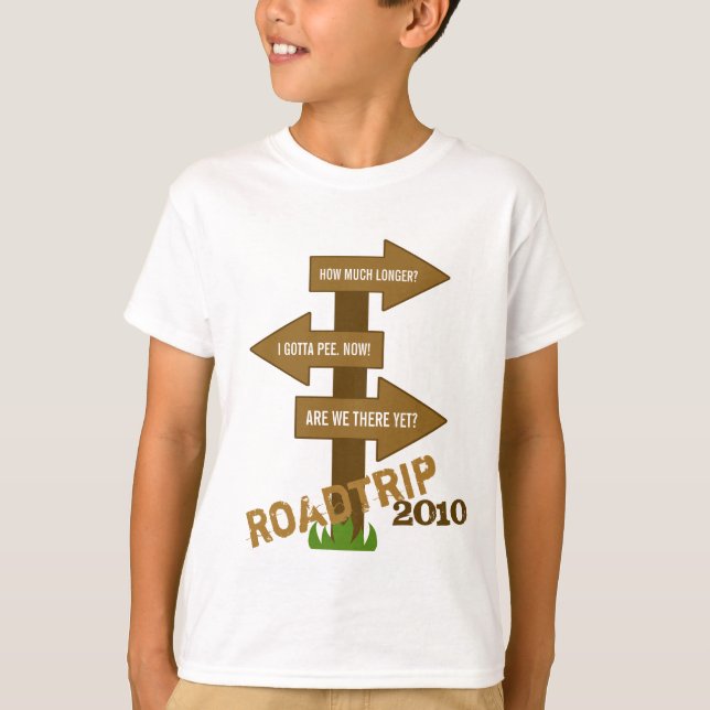 Funny Roadtrip Customizable Kids' T-Shirt (Front)