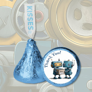 Funny Robot Blue Thank You Baby Shower Hershey®'s Kisses®