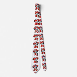 Funny Robot car cartoon    - Choose back color Neck Tie