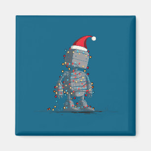 Funny Robot Christmas Graphics Lights Lover Long S Magnet