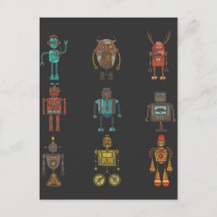 Funny Robot Technology Computer Science Children Postcard