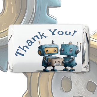 Funny Robot Thank You Baby Shower Hershey's Miniatures