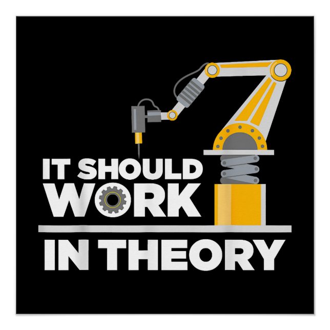 Funny Robotics Art For Men Kids Robot Robotics Eng Poster (Front)