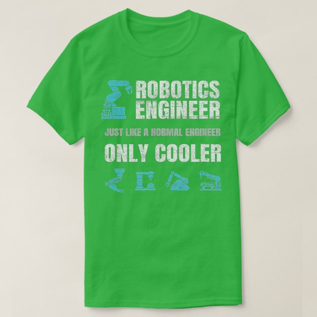 Funny Robotics Engineer Definition Distressed Engi T-Shirt (Design Front)
