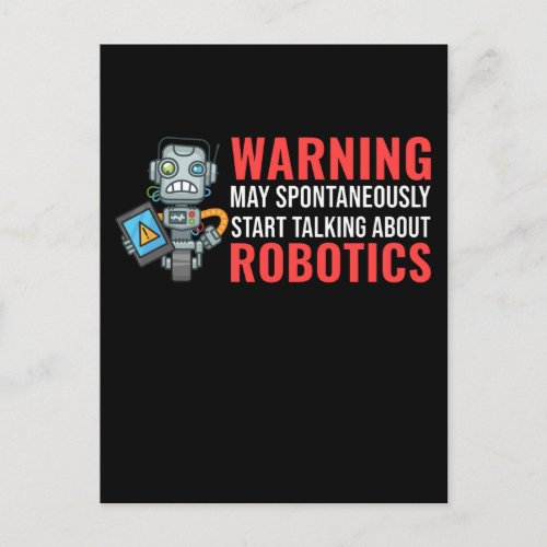 Funny Robots Quote Boys Girls Robot Postcard