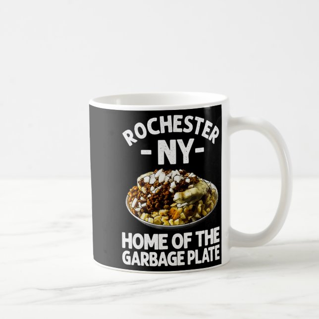 Funny Rochester Ny Garbage Plate Gift Cool New Yor Coffee Mug (Right)