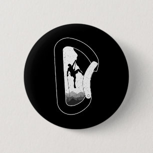 Funny Rock Climbing Art For Men Women Bouldering L Button