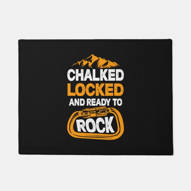 Funny Rock Climbing Bouldering Mountain Climbing Doormat (Front)