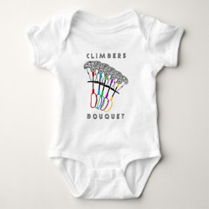 Funny Rock Climbing Bouquet Baby Bodysuit
