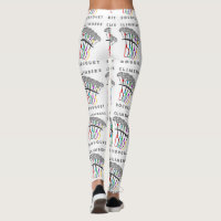 Rock Climbing Leggings with Club and Climber Name | Zazzle