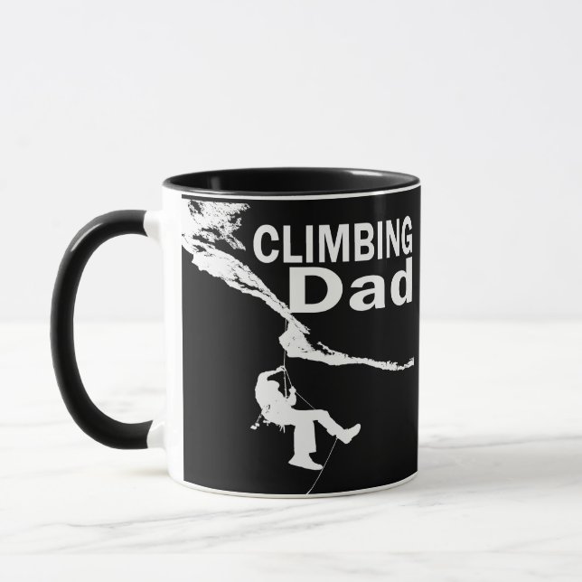 Funny Rock Climbing Dad Mug (Left)