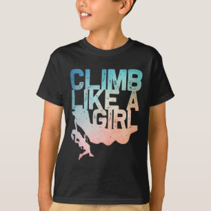 Funny Rock Climbing Design For Girls Women Kids Ro T-Shirt
