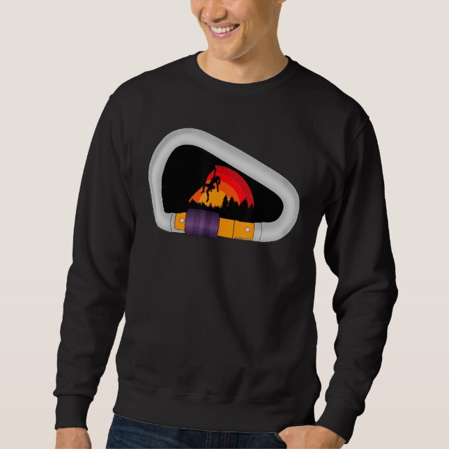 Funny Rock Climbing It's My Happy Place Sweatshirt (Front)