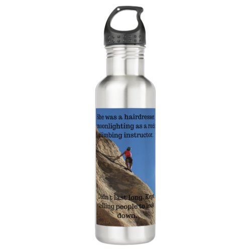 Funny Rock Climbing Stainless Steel Water Bottle