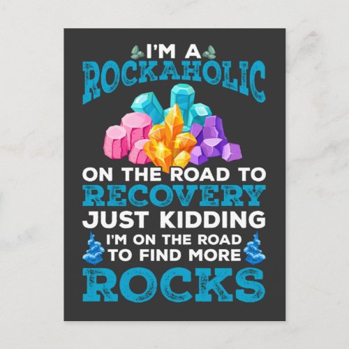 Funny Rock Collector Geologist Hobby Geology Fun Postcard