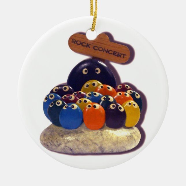 FUNNY ROCK CONCERT 1970'S CERAMIC ORNAMENT (Front)