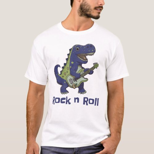 Funny Rock n Roll T_Rex Guitarist T_Shirt