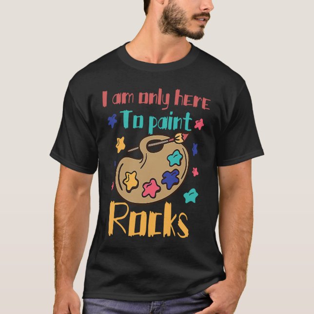 Funny Rock Painting Costume Great Rock Painter T-Shirt (Front)
