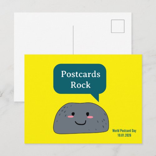 Funny Rock Pun World Postcard Day 2026